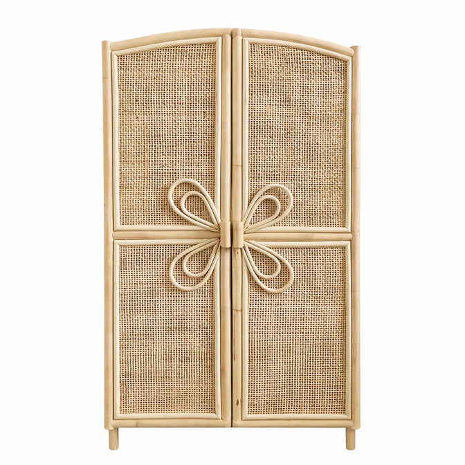 Rotan Kinderkast met bloemendetail