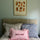 Coussin en lin couleur crème à bord volanté – avec nom brodé