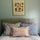 Coussin en lin couleur crème à bord volanté – avec nom brodé