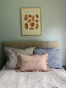 Kussen Katoen Mousseline Streep - Beige met naam of eigen inscriptie