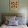Coussin en lin couleur crème à bord volanté – avec nom brodé