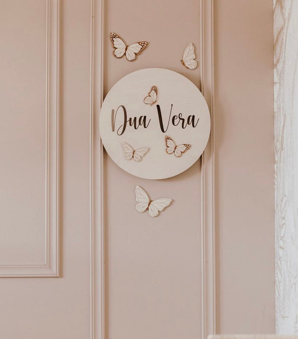 Applique papillon avec nom