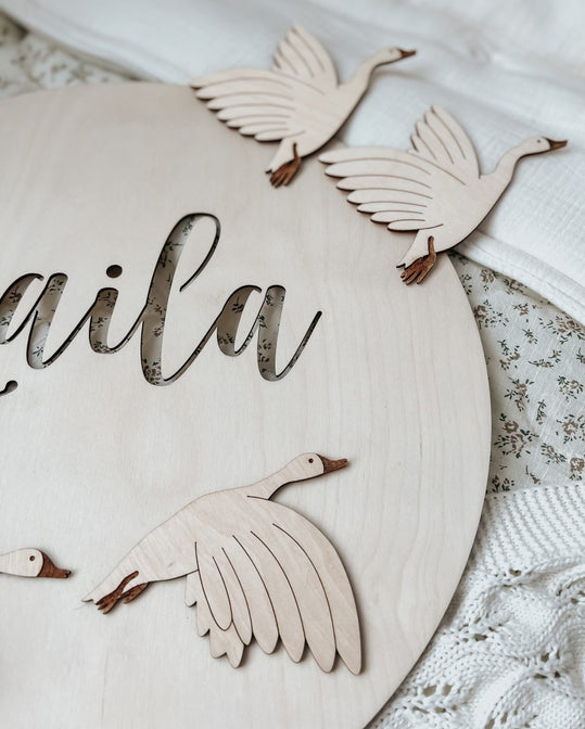 Applique oies avec nom