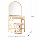 Rattan Dressing Table with Stool