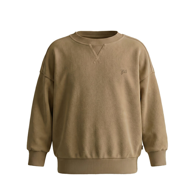 Your Wishes - Garment Dye Oversized Sweater Beige