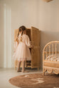 Rattan Children's Wardrobe with Flower Detail