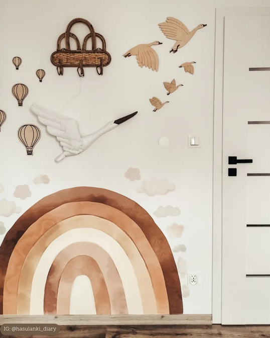 Muurstickers Regenboog beige - Pastelowe Love
