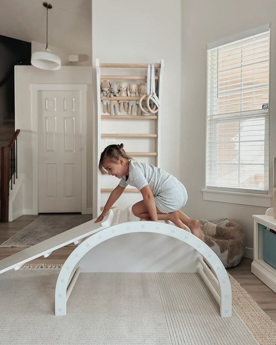 Houten Klimboog LUOTO II Wit/Berken - Fitwood