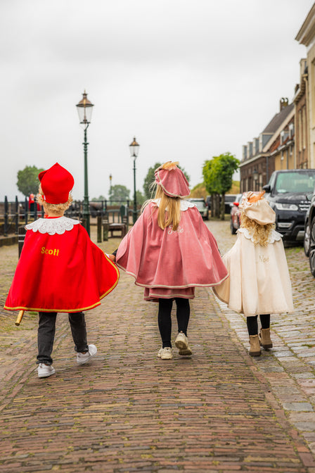 Pietenmuts Gepersonaliseerd – Oudroze met strik