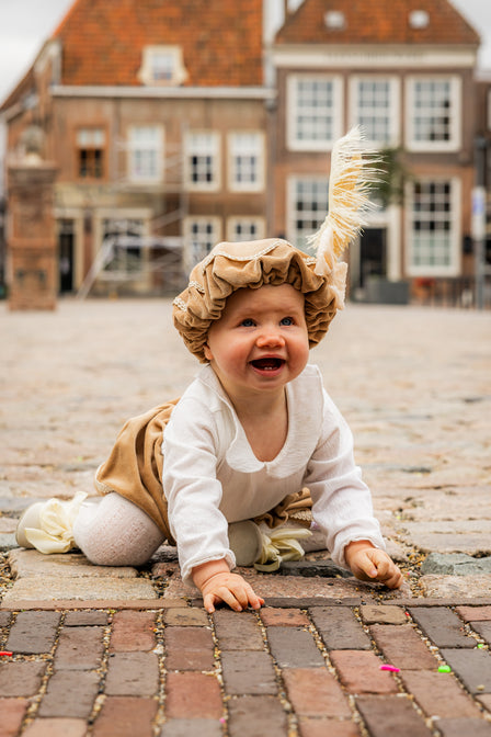 Pietenmuts Gepersonaliseerd – Beige met Strik