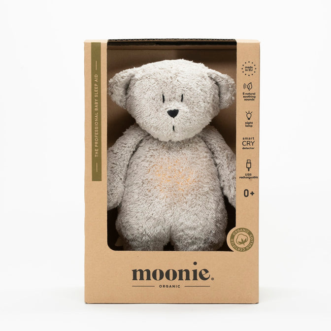 Slaapknuffel Humming Bear Gray Natur - Moonie