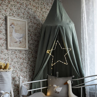 Camel canopy with gold dots