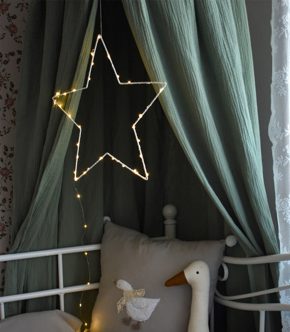 Bedhemel Mousseline - Khaki Groen