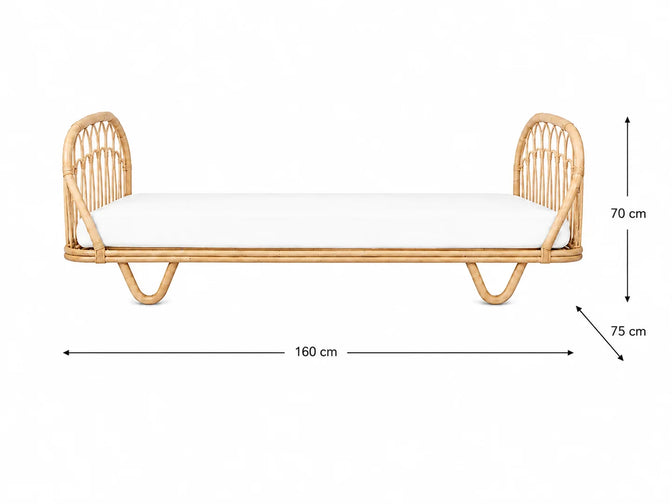 Rattan bed Jade