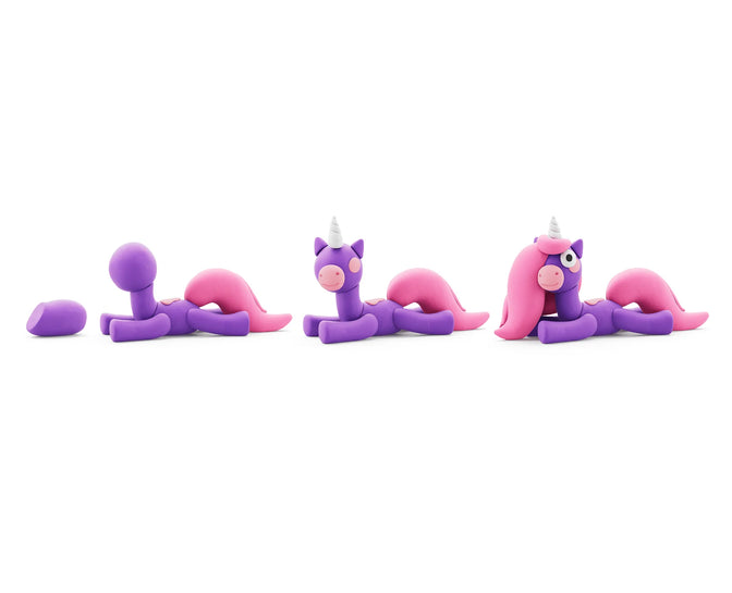 HeyClay - Rainbow Unicorn Brighty 3 stuks