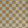 Checker Behang Warm Oker en Blauw - Happy Wall