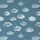 Krijt Wolkjes Behang Slate Blue - Happy Wall