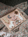 Houten puzzel Teddy & Bunny (7 stukjes) - Jabadabado