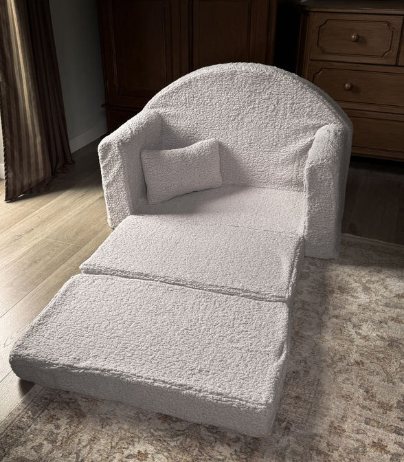 Teddy sofa Grey - met geborduurde naam