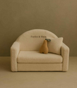 Teddy sofa White - met geborduurde naam