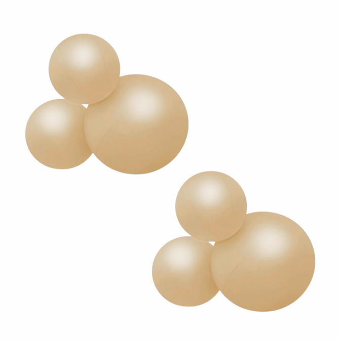 Guirlande de 3 ballons réutilisables rose pastel, lot de 2 - Balloony