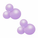 Herbruikbare Ballonslinger van 3 Paars set van 2 - Balloony