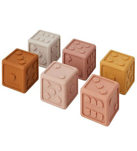 Gloria dobbelstenen 6 stuks Tuscany rose multi mix