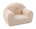 Teddy kinderstoel beige — gepersonaliseerd met geborduurde naam