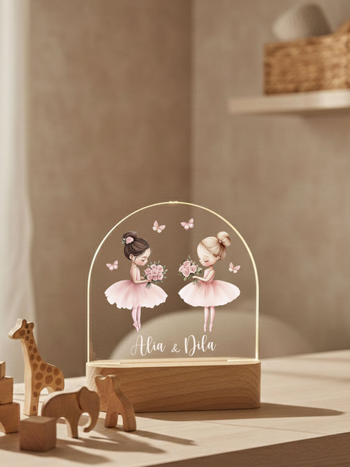 Nachtlampje Ovaal Acrylglas - Gepersonaliseerd