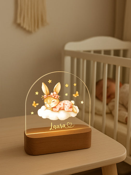 Nachtlampje Ovaal Acrylglas - Gepersonaliseerd