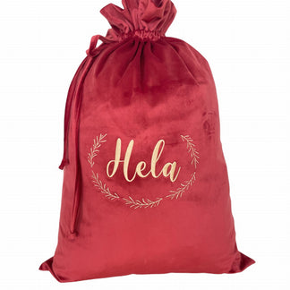 Gold gift bag with name
