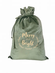 Gift bag forest green with name