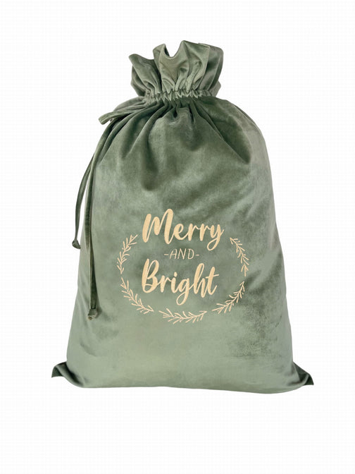 Gift bag forest green with name