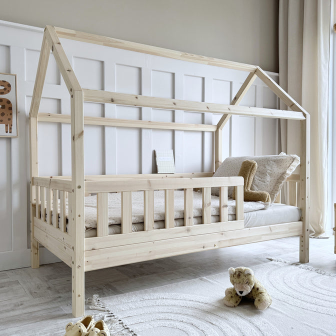 Bedhuisje Benno Naturel hout - 90x200cm