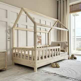 Bedhuisje Benno Naturel hout - 90x200cm