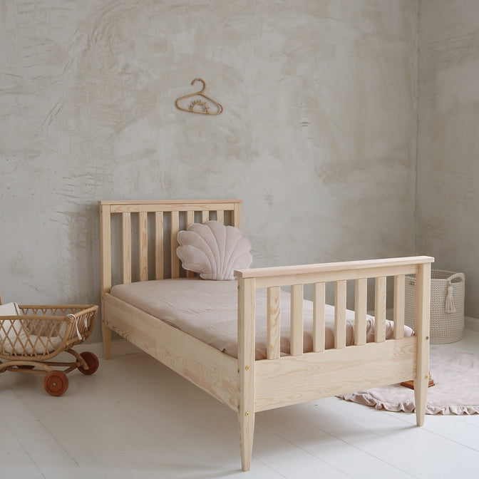 Standaard bed Boho met brede rail - 90x190cm