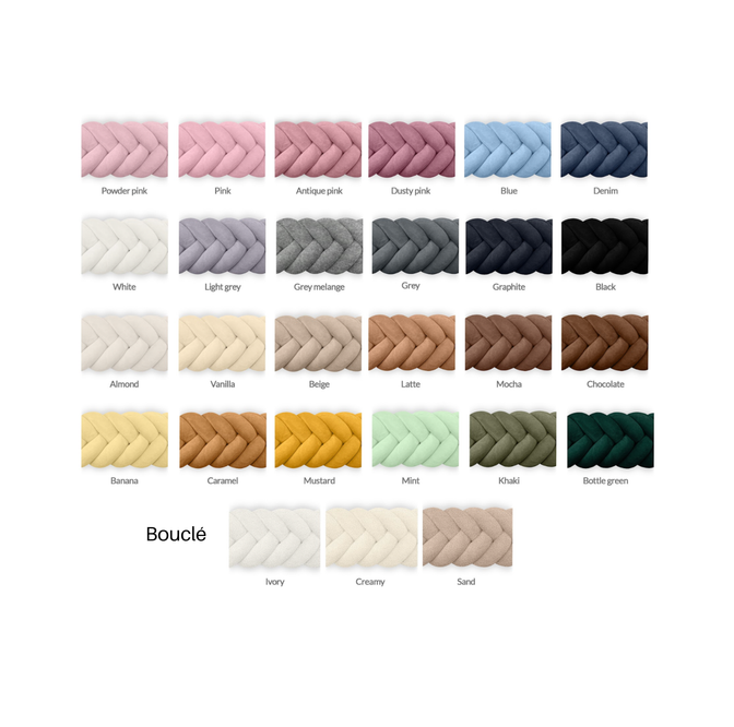 Braided Bed Bumper Fishbone - Lulumi 