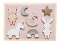 Houten puzzel Teddy & Bunny (7 stukjes) - Jabadabado