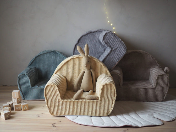 Rib Chair Blueberry Grey - mit gesticktem Namen
