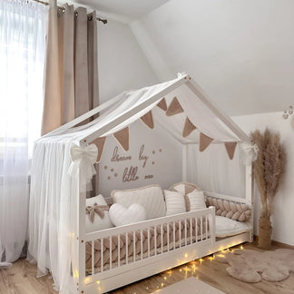 Bedhemel Doek Tule voor een bedhuisje - uit voorraad leverbaar