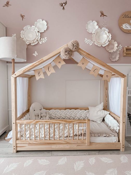 Gevlochten bedbumper Premium - Lulumi