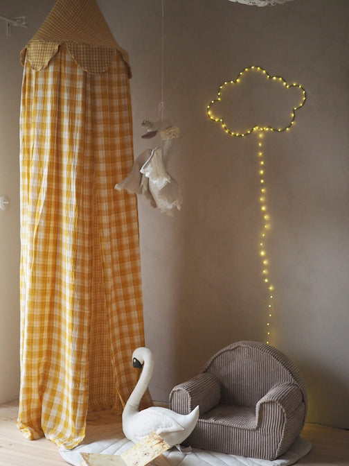 Camel canopy with gold dots