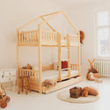 Yara Bunk Bed with Storage Drawer Natural - 90x190cm
