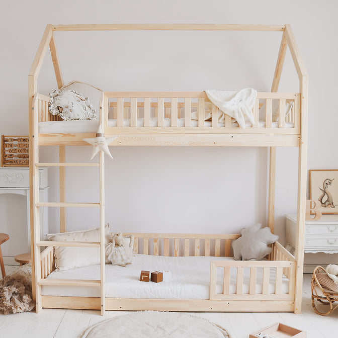 Bedhuisje Bodi Stapelbed Naturel - 90x190cm