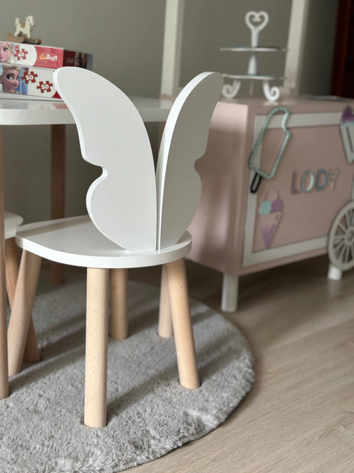 Houten stoel vlinder design