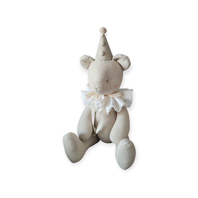 Teddy Bear Naturel Linnen (Handgemaakt)