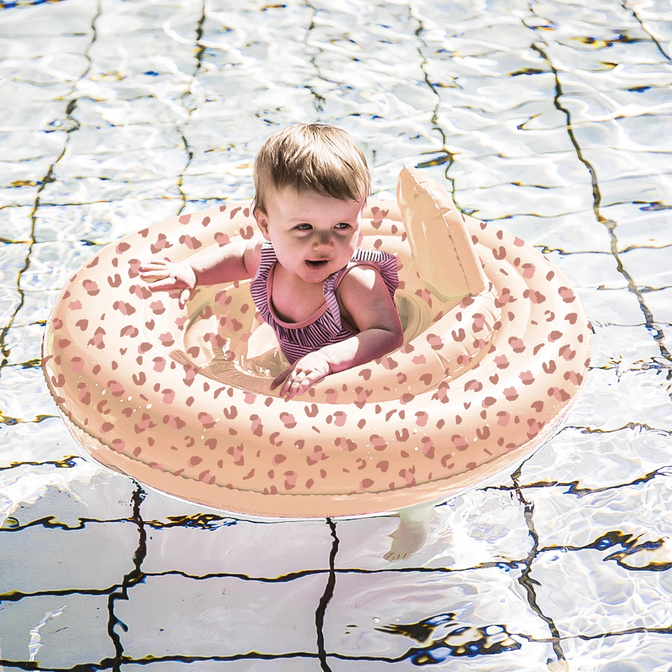 Old Pink Leopard Baby Float 0-1 jaar