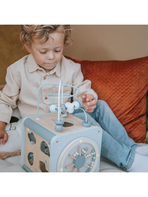 Activiteitenkubus Blauw - Label Label