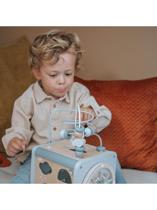 Activiteitenkubus Blauw - Label Label