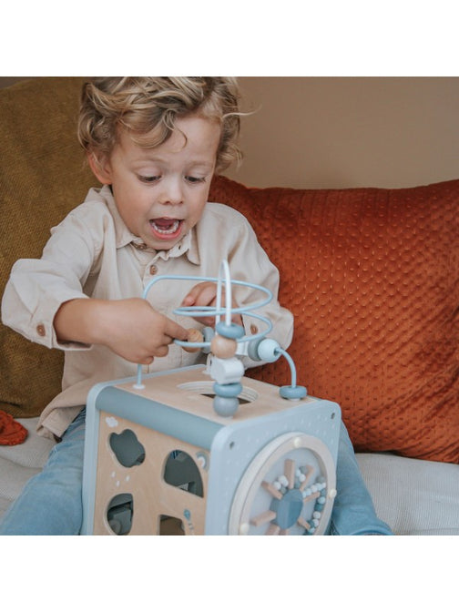 Activiteitenkubus Blauw - Label Label